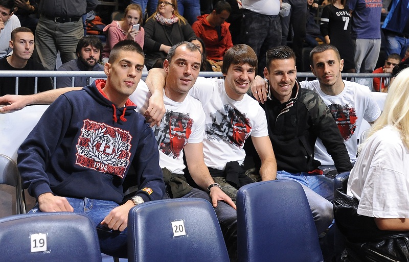 Звездиним кошаркашима подршка од фудбалера, Милојевић: Посебан осећај приликом уласка у дворану